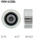 Натяжитель ремня SKF VKM61086