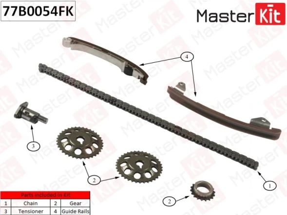 Комплект цепи ГРМ MasterKit 77B0054FK