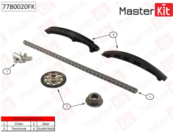 Комплект цепи ГРМ MasterKit 77B0020FK