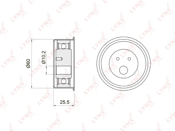 Ролик натяжной ремня ГРМ LYNXauto PB-1038