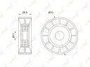Ролик натяжителя приводного ремня LYNXauto PB-5342