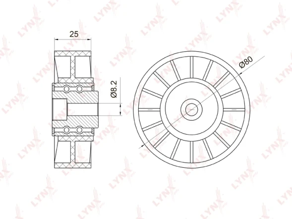 Ролик натяжной LYNXauto PB-5008