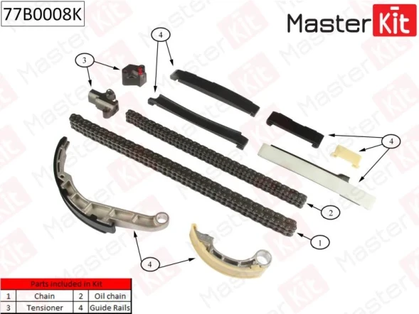 Комплект цепи ГРМ MasterKit 77B0008K