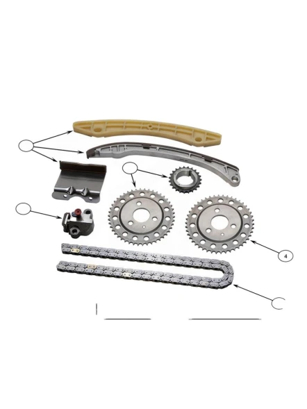 Комплект цепи ГРМ MasterKit 77B0230FK