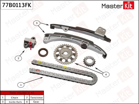 Комплект цепи ГРМ MasterKit 77B0113FK