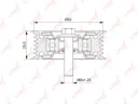 Ролик обводной приводного ремня LYNXauto PB-7211