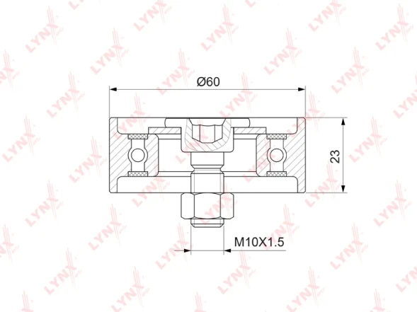 Ролик натяжной ремня ГРМ LYNXauto PB-1312