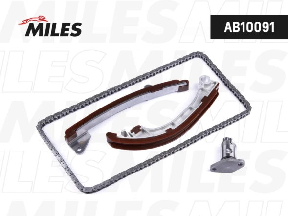 Комплект цепи ГРМ TOYOTA Corolla 1.4i-1.6i-1.8i 1ZZ-FE/3ZZ-FE/4ZZ-FE 00- без звездочек Miles AB10091