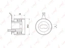 Ролик натяжной ремня ГРМ LYNXauto PB-1012