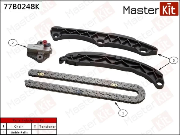 Комплект цепи ГРМ MasterKit 77B0248K