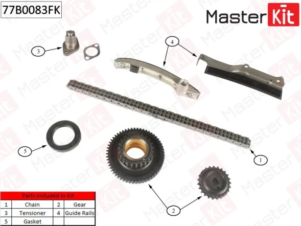 Комплект цепи ГРМ MasterKit 77B0083FK