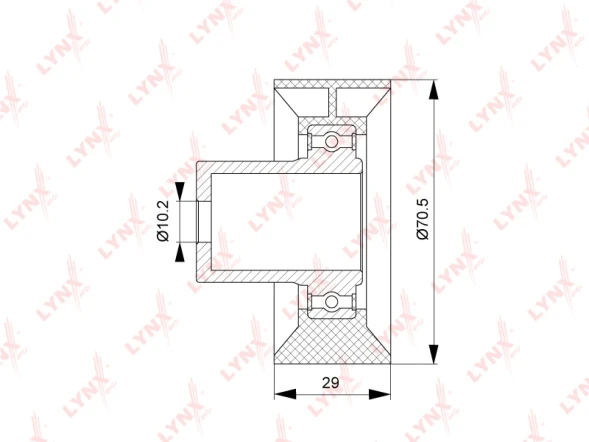 Ролик обводной ремня ГРМ LYNXauto PB-3085