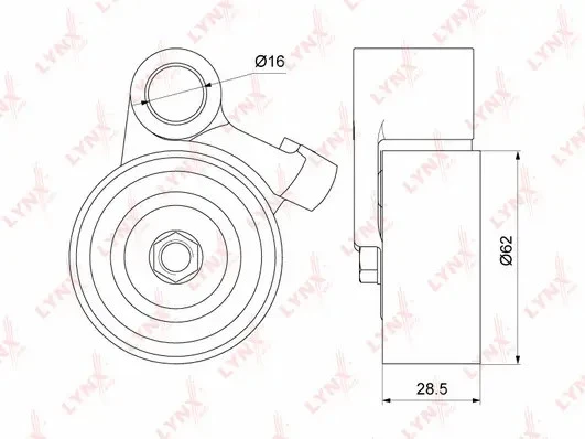 Ролик натяжной ремня ГРМ LYNXauto PB-1324