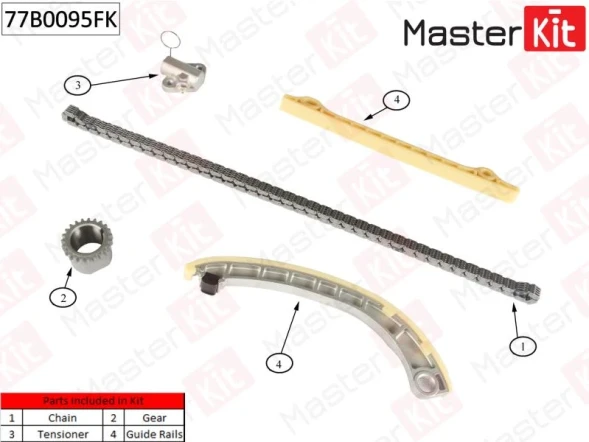 Комплект цепи ГРМ MasterKit 77B0095FK