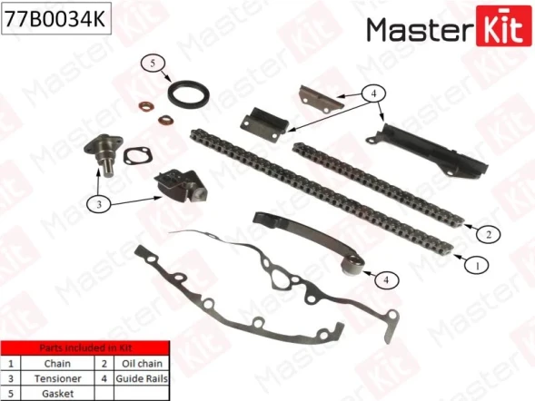 Комплект цепи ГРМ MasterKit 77B0034K