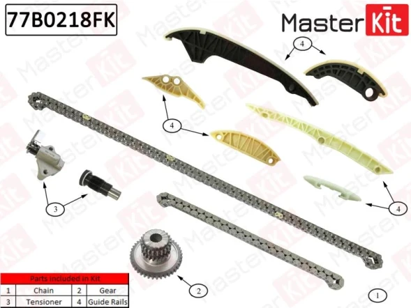 Комплект цепи ГРМ MasterKit 77B0218FK