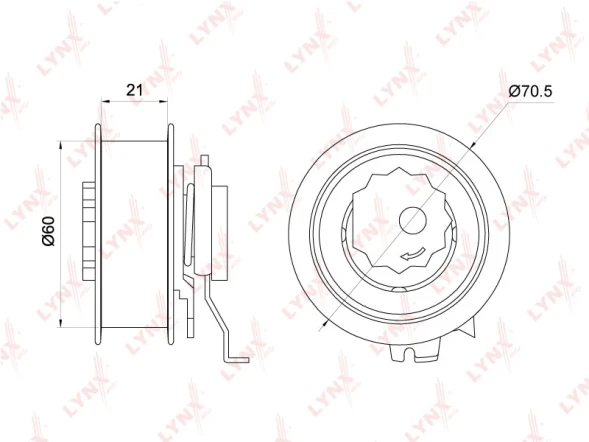 Ролик натяжной ГРМ LYNXauto PB-1262