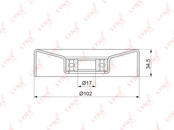 Ролик натяжной LYNXauto PB-5373