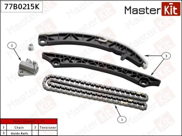 Комплект цепи ГРМ MasterKit 77B0215K
