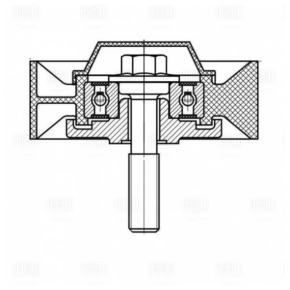 Ролик ГРМ натяжной опорный TRIALLI CM 5105
