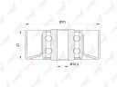 Ролик обводной приводного ремня LYNXauto PB-7096