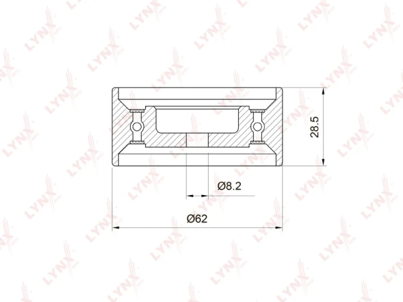 Ролик натяжной ремня ГРМ LYNXauto PB-1060
