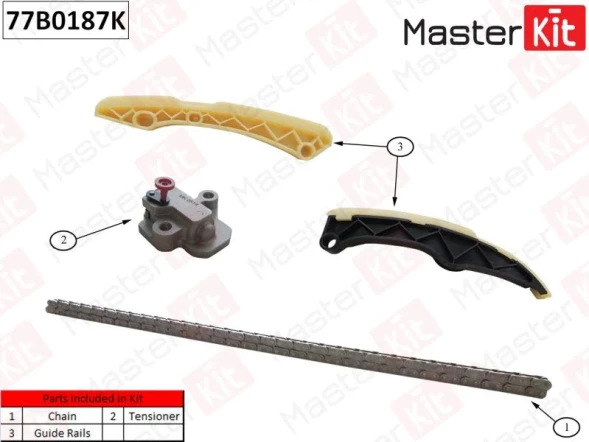 Комплект цепи ГРМ MasterKit 77B0187K