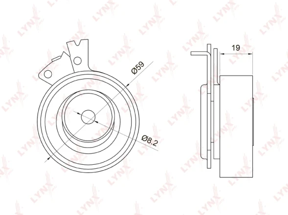 Ролик натяжной ремня ГРМ LYNXauto PB-1049