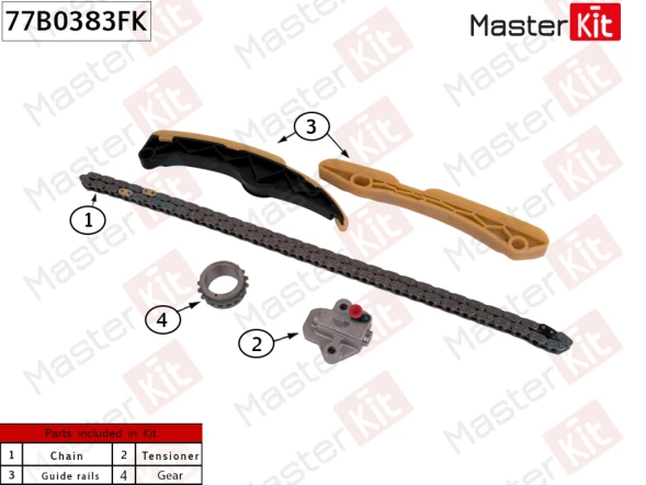 Комплект цепи ГРМ (арт. 77B0383FK)