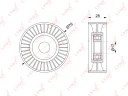 Ролик натяжителя приводного ремня LYNXauto PB-5313