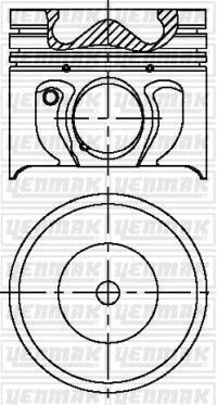 Поршень ДВС с кольцами Yenmak 31-03459-000