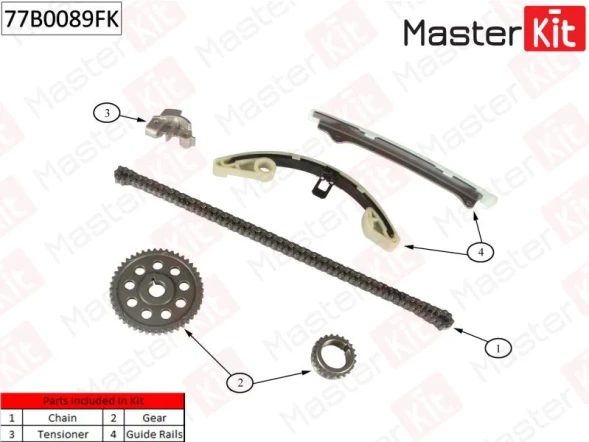 Комплект цепи ГРМ MasterKit 77B0089FK