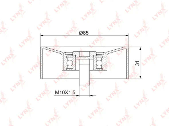 Ролик натяжной LYNXauto PB-5136