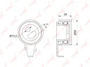 Ролик натяжной ремня ГРМ LYNXauto PB-1272