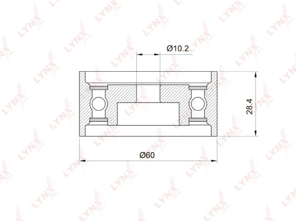 Ролик обводной ремня ГРМ LYNXauto PB-3013