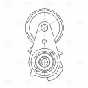 Ролик ГРМ натяжной с натяж. мех. TRIALLI CM 5284