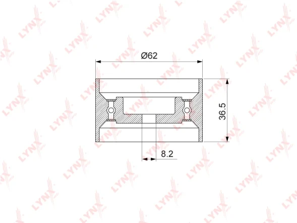 Ролик натяжной ремня ГРМ LYNXauto PB-1322